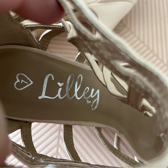 Lilley Cream Cage Heels Gladiator Sandal Tan Open Toe Casual Cocktail Neutral - Picture 8 of 14